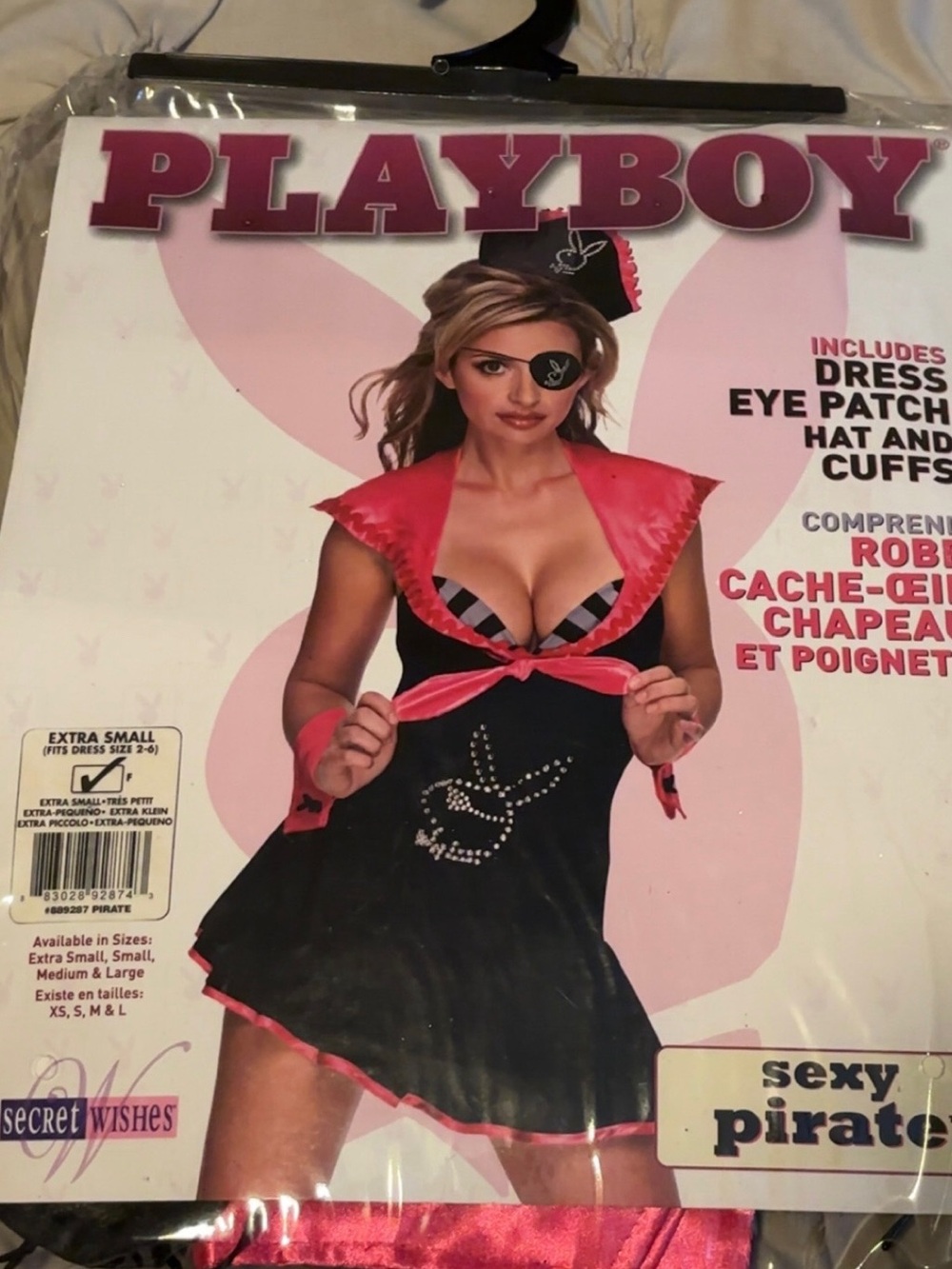 PLAYBOY Black & Hot Pink Pirate Dress Costume